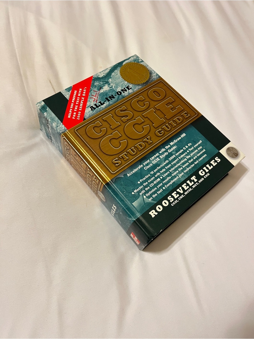 Cisco Study Guide Book in Teal and Gold Accent